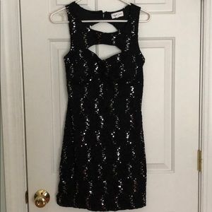Black sequin dress